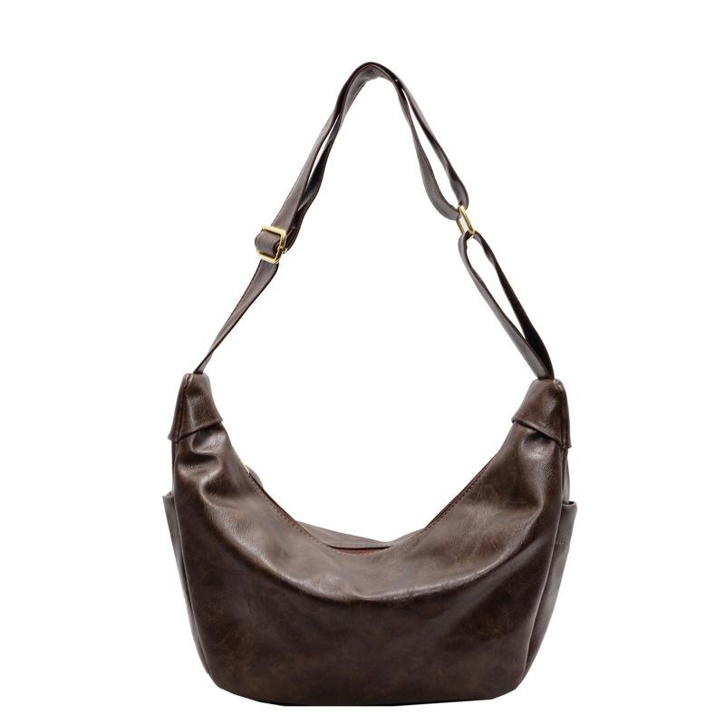 Large Capacity Soft Leather Shoulder Bag Women's Hobo Bag Crossbody Bag