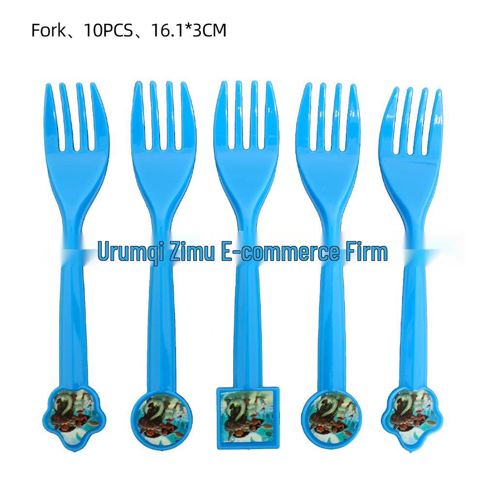 Moana Princess Birthday Tableware Set: Plates, Cups, Napkins, Banner Decoration Supplies