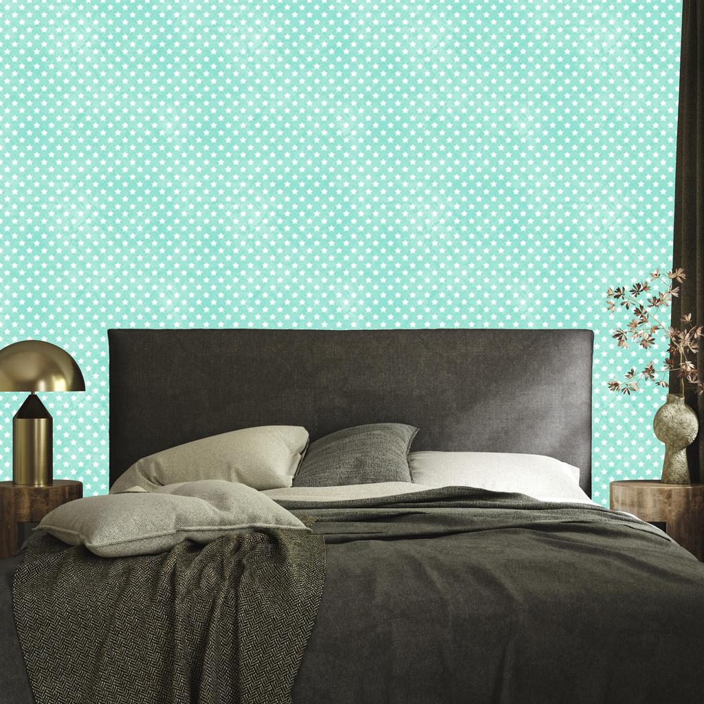 Mint Stars Wallpaper, Clear Detail for Living Room and Bedroom 50x1000