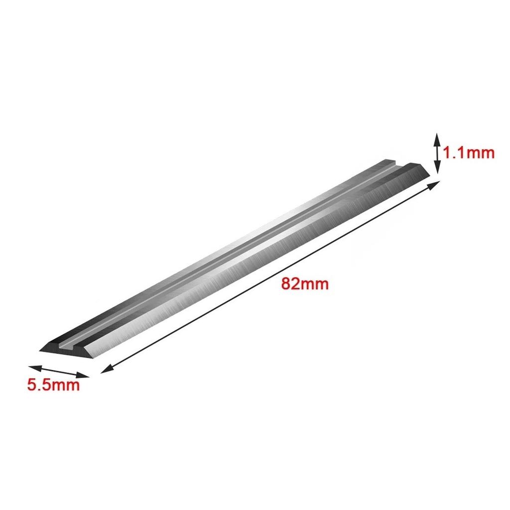 4pcs Carbon Stee Planer Blade 82x5.5x1mm Reversible Wood Planer for Woodworking