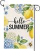 Hello Summer Lemon Bee Garden Ag 12x18 Inch Double Sided Seasonal Oral Holiday Burlap Yard Lawn Outdoor Decorations AAS