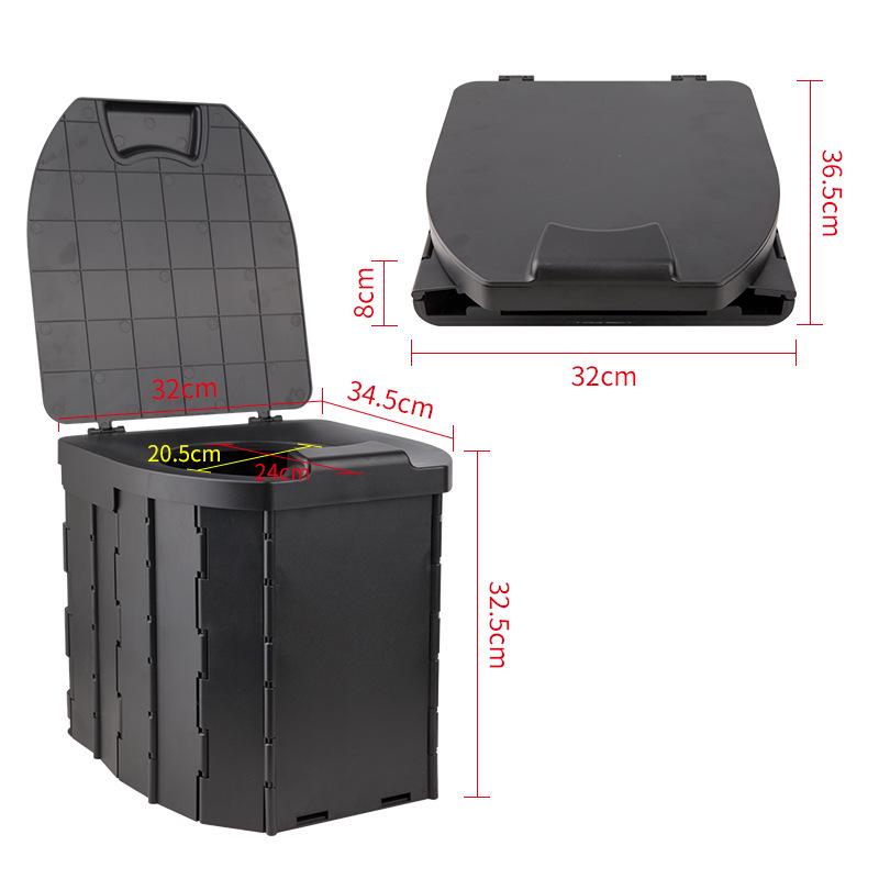 Portable Folding Camping Toilet with Children's Seat for Adults and Kids