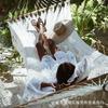 Women's Off-Shoulder Striped Maxi Dress with Side Slit, Casual Beach Sundress for Summer Vacation