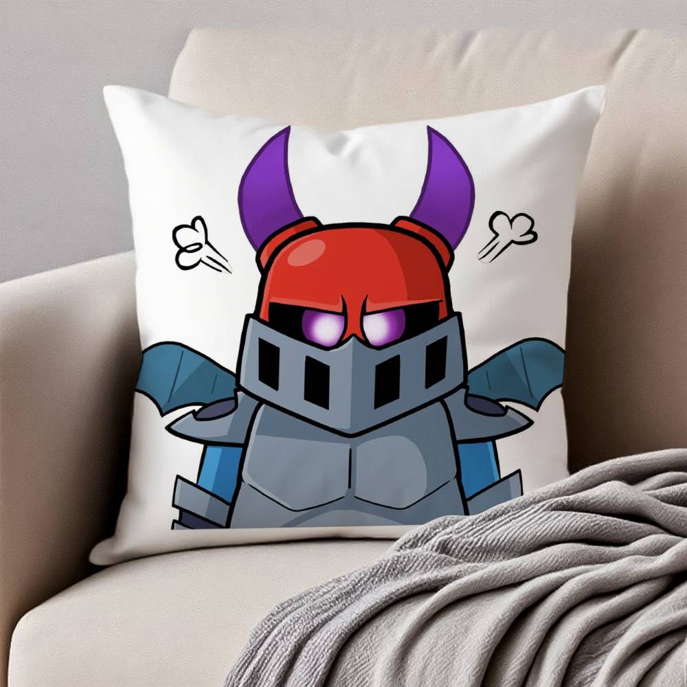 Anime C-Clash R-Royale Pillow Case Anti-dustmite Pillowcase Invisible Zipper Silky Short Plush Sofa Cushion Cover