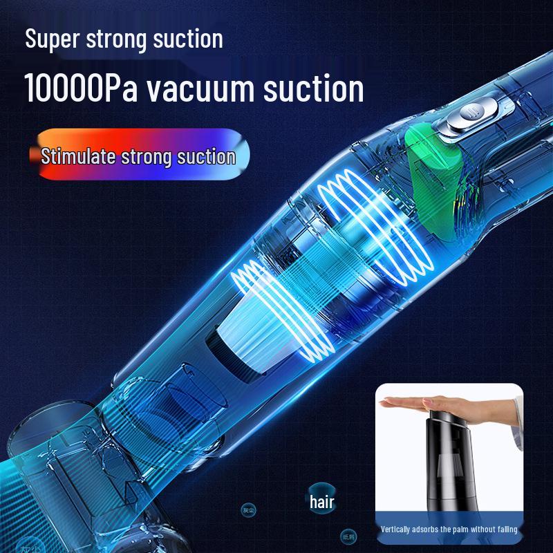 High-Power Handheld Car Vacuum with Wireless Charging, Compact Size, and Strong Suction