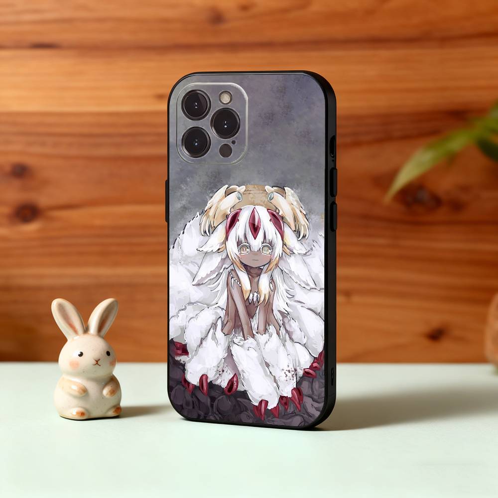 M-Made In A-Abyss Faputa Phone Case For iPhone17,16,15,14,13,12Plus,Pro Max,XS,5G Soft Silicone Black Cover