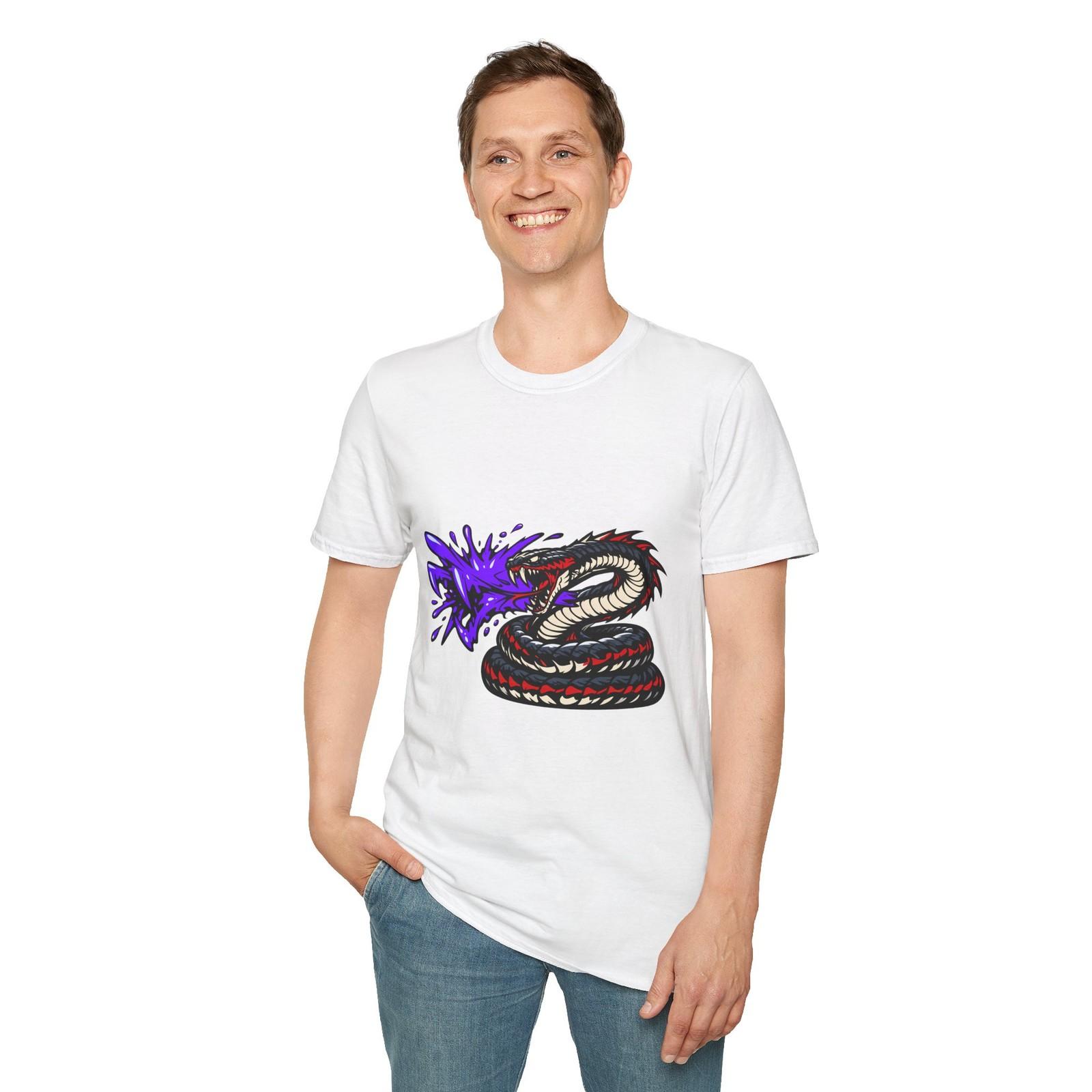 Venom Snake Dark Fantasy Horror Monster Creature Unisex Softstyle T-Shirt S разноцветный