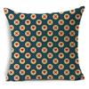 Retro Geometry Linen Pillowcase Car Office Seat Linen Cushion Cover Sitting Room Sofa Decorative Pillowcase 45*45Cm