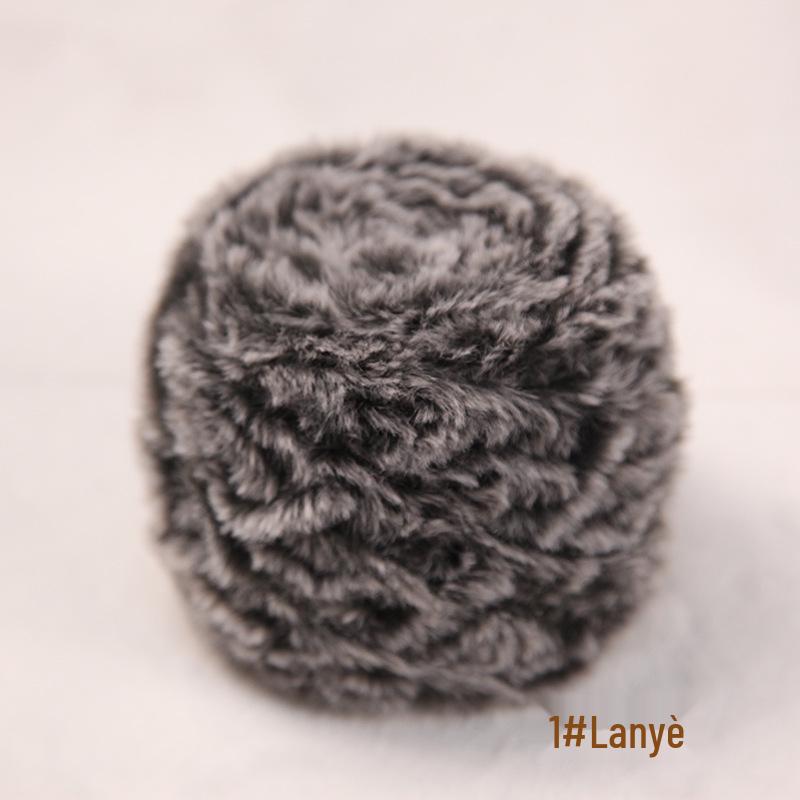 Gradient Dyed Faux Fur Hand-Spun Mink Velvet Yarn – Perfect for DIY Chunky Scarves and Hats