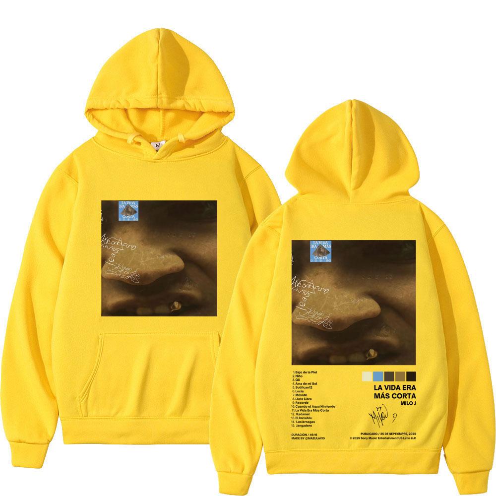 Felpa Grafica Album Rapper Milo J La Corta Uomo Donna Harajuku Pullover Felpa di Alta Qualità