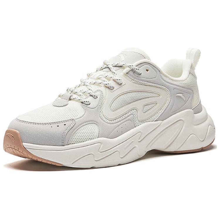 New Anta Pulse Slip Resistant, Abrasion Resistant, Breathable Low Top Casual Shoes Men's White Gray 112528856-6