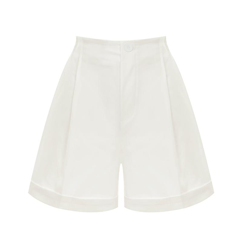 TVIEW Pintuck Roll-Up Elastic Waist Pants_V6A-Cpt016