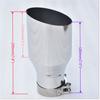 RE Exhaust Tip 304 Stainless Steel Angled Single Tube Automobile Exhaust Nozzle 2.5 Inches 4.5 Inches  Automobile Modification