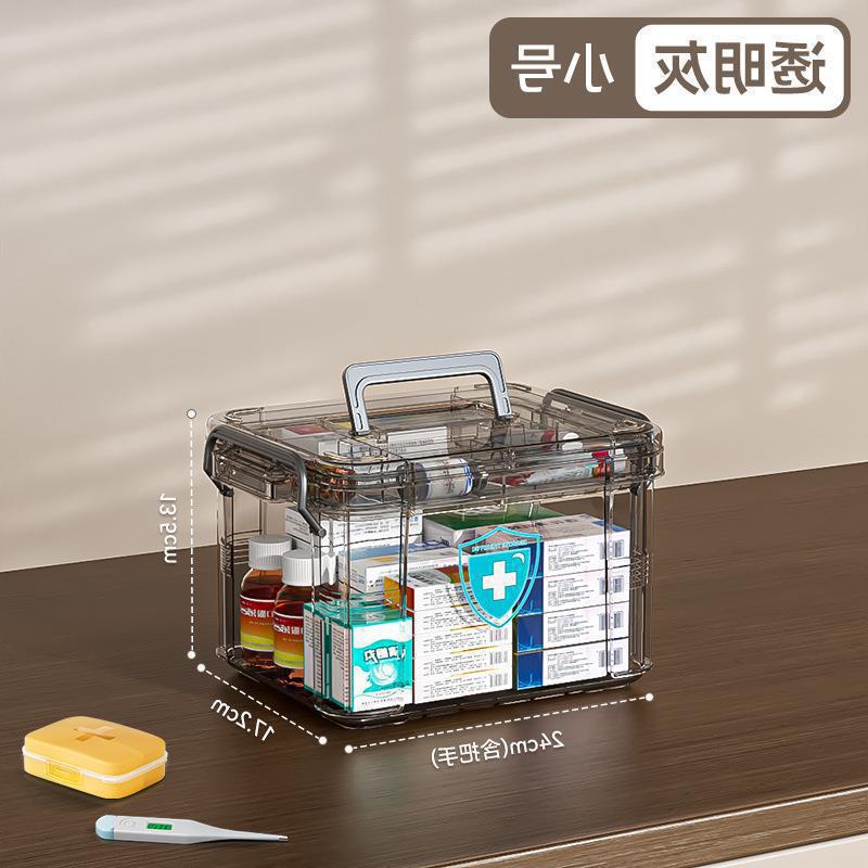 Portable Multi-Layer Medicine Box - Household Large Capacity Transparent Pill Organizer