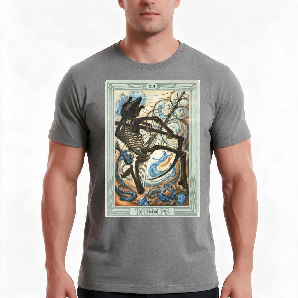 Thoth Tarot The Death Aleister Crowley Tshirt Summer Casual Cotton Tee Oversized Streetwear Tops Vintage Graphic Print