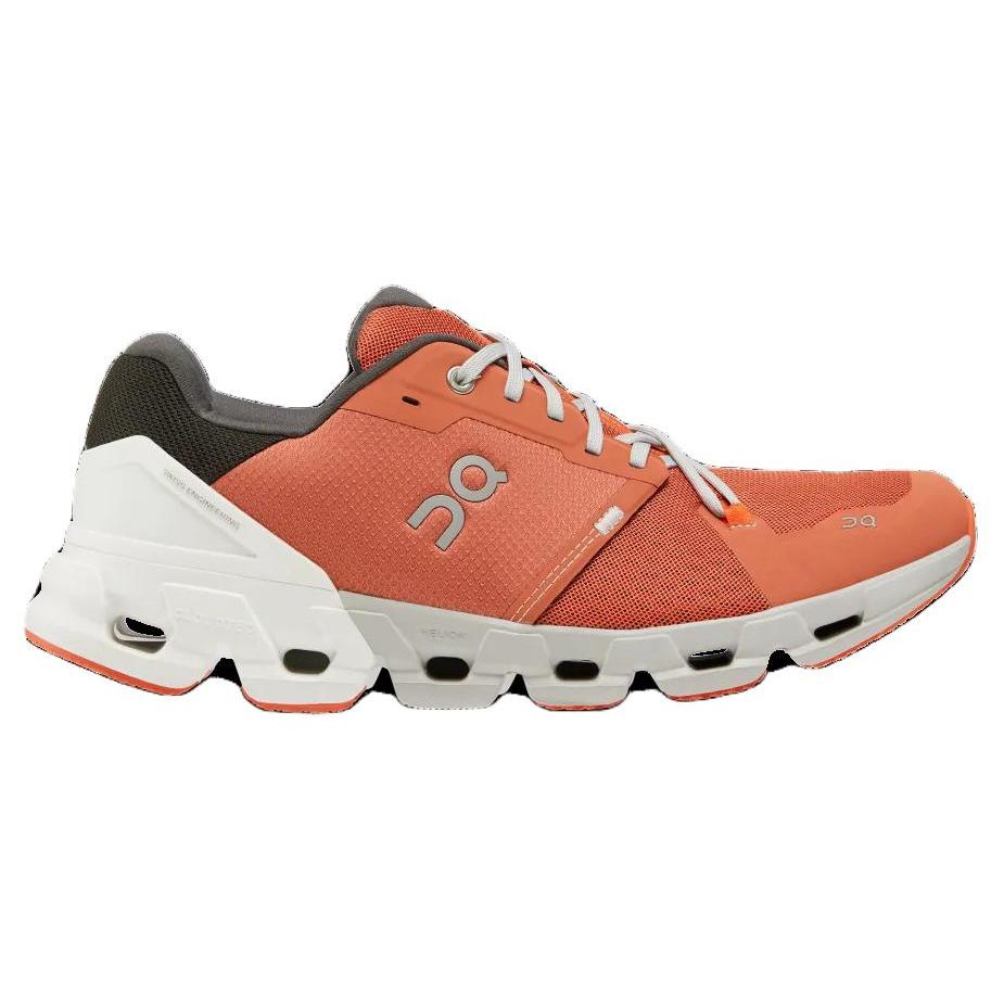On Cloudflyer 4 Cushioning Low Top Running Shoes Men's Orange White 71.98396