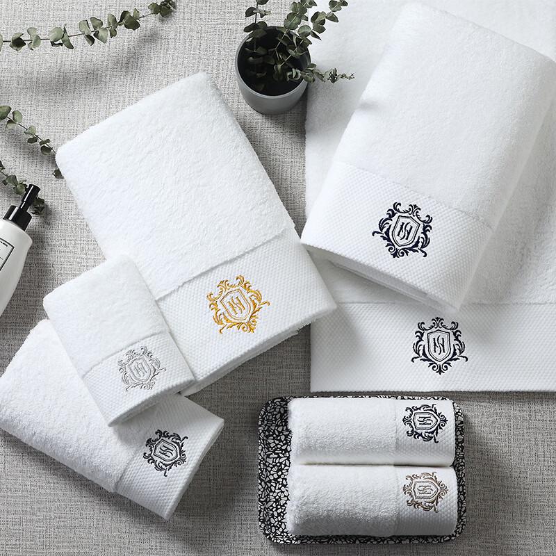 Jiemengzhe White Cotton Hotel & Home Towel
