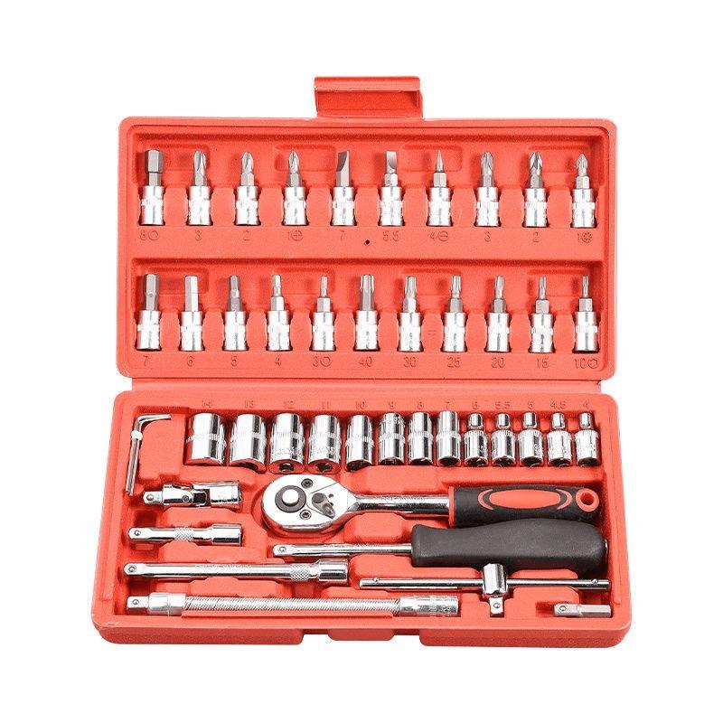 Comprehensive Car & Motorcycle Ratchet Wrench Socket Set for Household Repairs