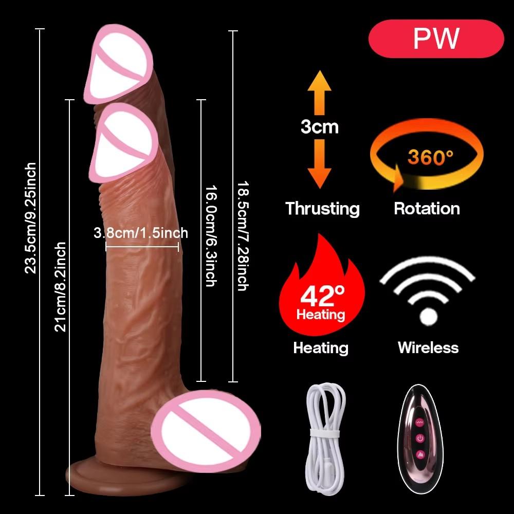 Super Big Dick 14.5 Inch Long Dildos For Women Automatic Telescopic Machine Sex Toys Large Realistic Penis Huge Dildo Vibrator