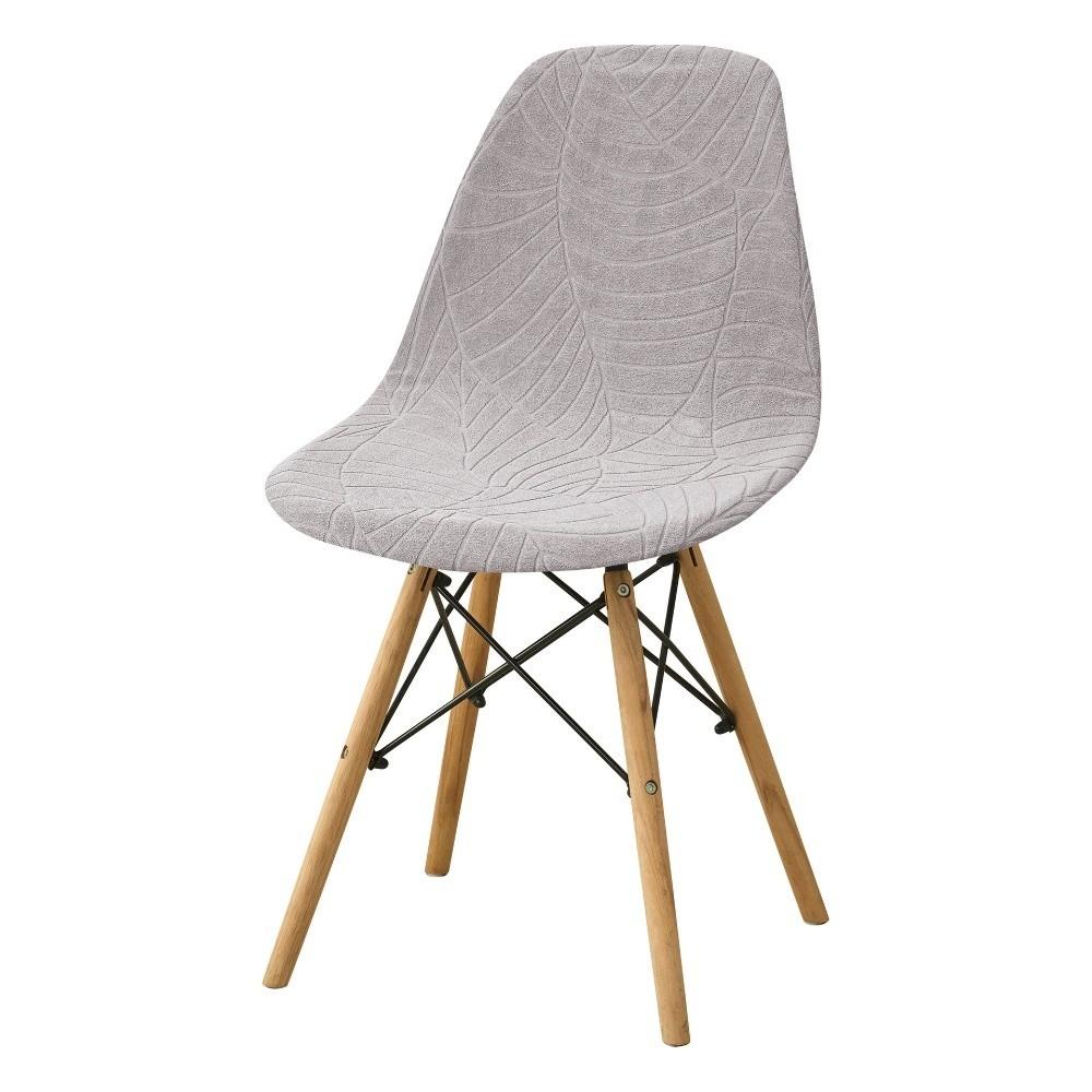 Elastic Dining Chair Cover Velvet Stretch Jacquard Stretch Jacquard Chair Cover Short Back Soft Slipcover Dust Cover Kitchen