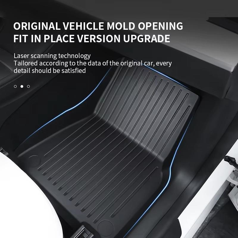 For Tesla New Model 3 Highland 2026-2024 TPE Floor Mats Durable Design Waterproof Luggage Mat Foot Pads Trunk Mats Accessories