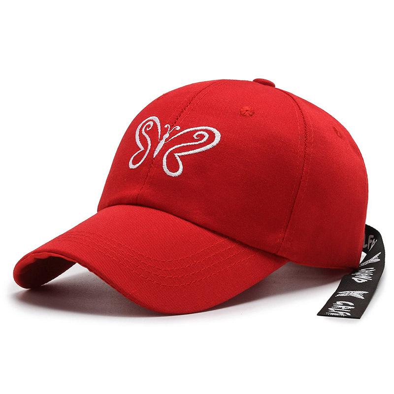 Hat Spring and Autumn New Embroidery Ribbon Baseball Cap Personalized Peaked Hat Outdoor Sun Hat Travel Hat Couple Hat