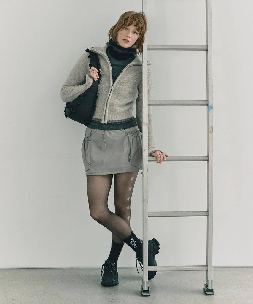 Grove Grvr Sports_Frill Banding Skirt_Beige