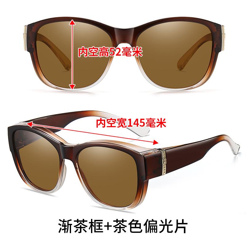 New women's polarizing glasses, myopia driving sunglasses, UV-proof advanced sunglasses