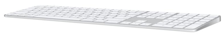 Apple Magic Keyboard with Touch ID and Numeric Keypad for Mac Models with Apple Chip, English (International), White Keys, MXK73Z/A