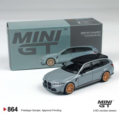 MINIGT 1:64 BMW M3 Competition Touring Brooklyn Grau Leichtmetallfelgen Auto Modell 864