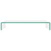 VidaXL TV/ Monitor Stand 80 X 30 X 13 Cm Clear Glass