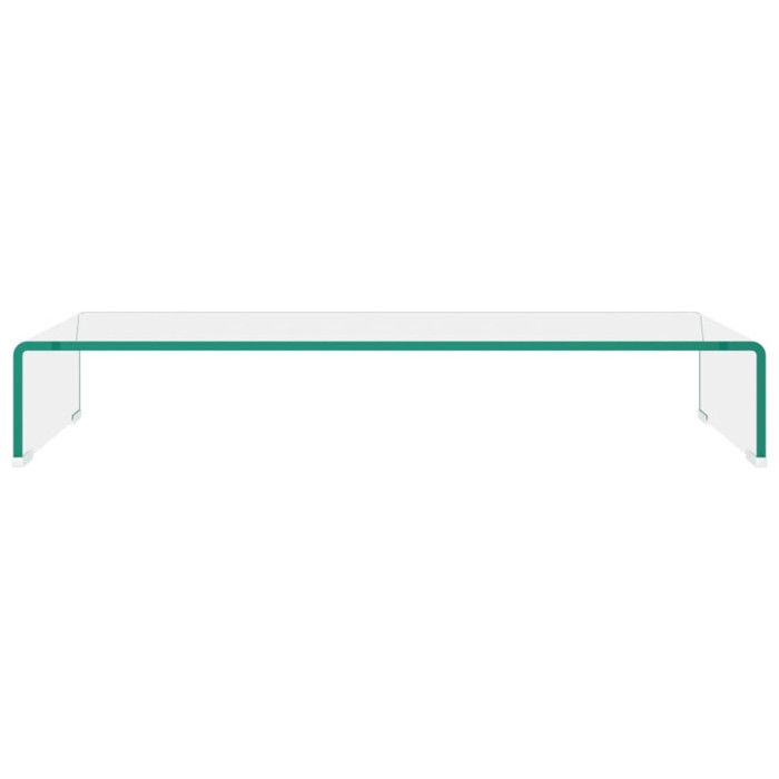 VidaXL TV/ Monitor Stand 80 X 30 X 13 Cm Clear Glass
