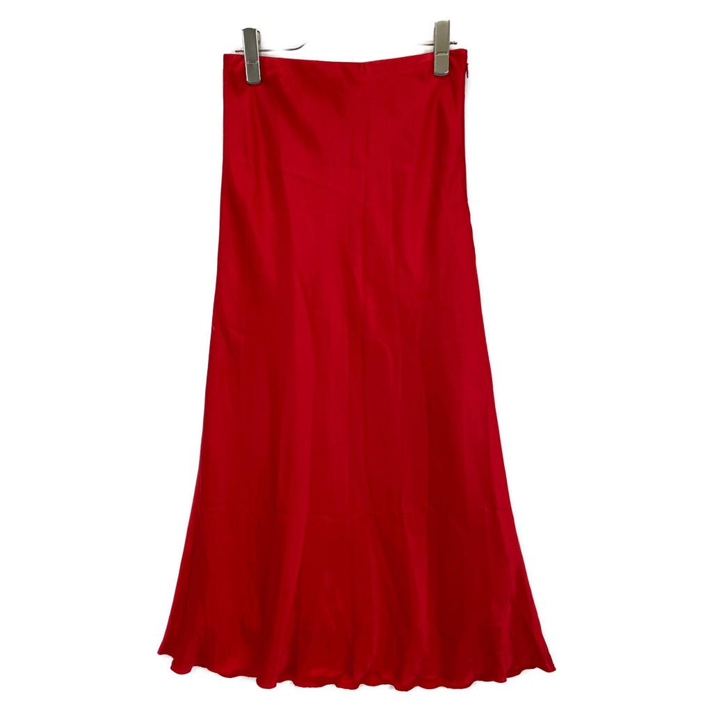 Whim Gazette WGZ1041501A0003 Red silk flare skirt skirt 36 RedUsed