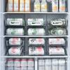 1/2 Tier Soda Can Storage Organizer Large Capacity Auto-Rolling Soda Can Dispenser Handles BPA-Free Refrigerator Storage Rack