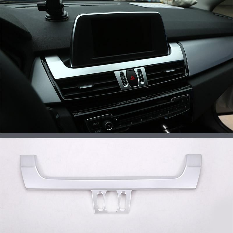 For BMW F46 LCI 2 Series Gran Tourer 2016 2017 2018 Car Interior ABS Silver Sticker Gear Shift Panel Cover Trim