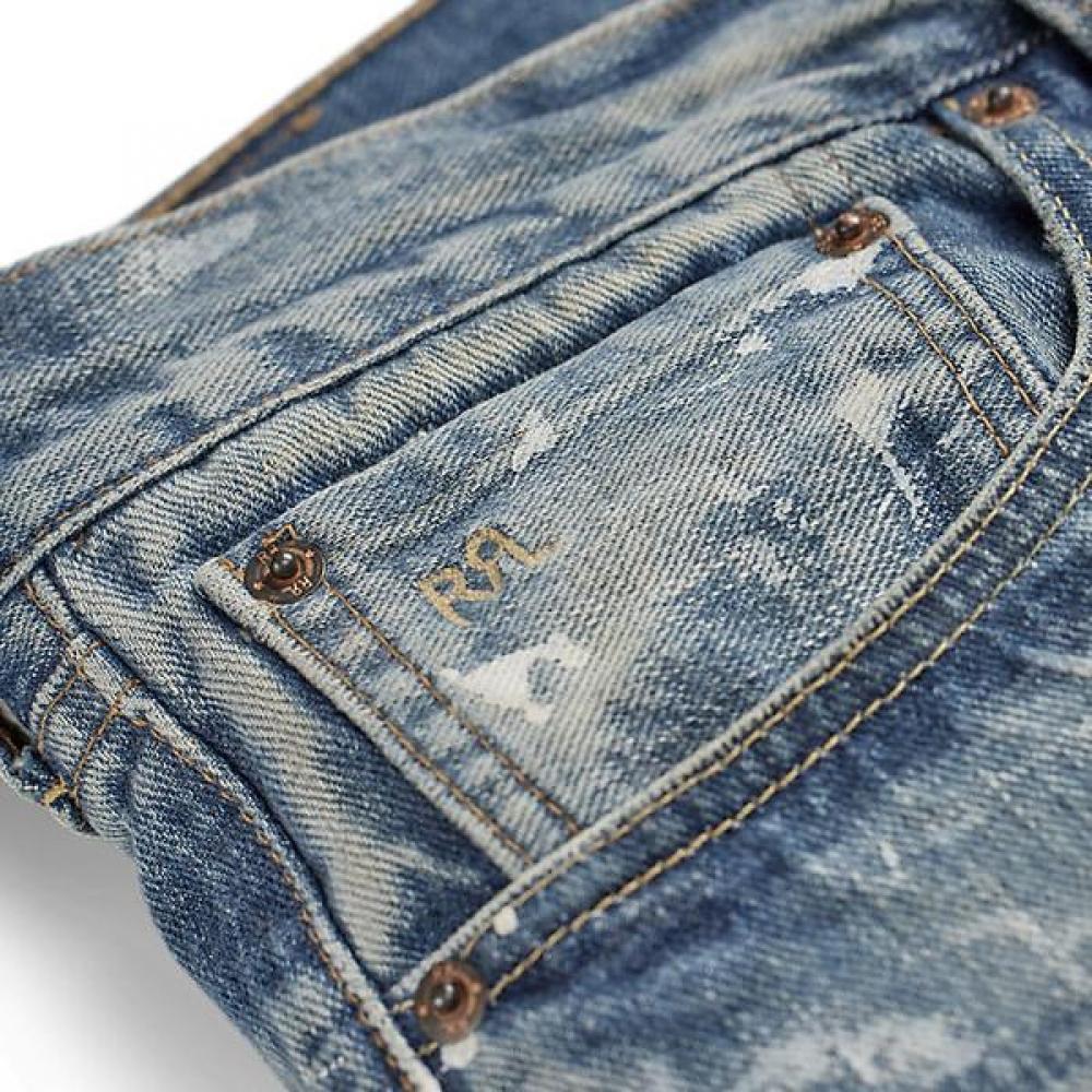 Rrl Straight Fit Fenimore Distressed Jeans Mnrrdnm10920134400