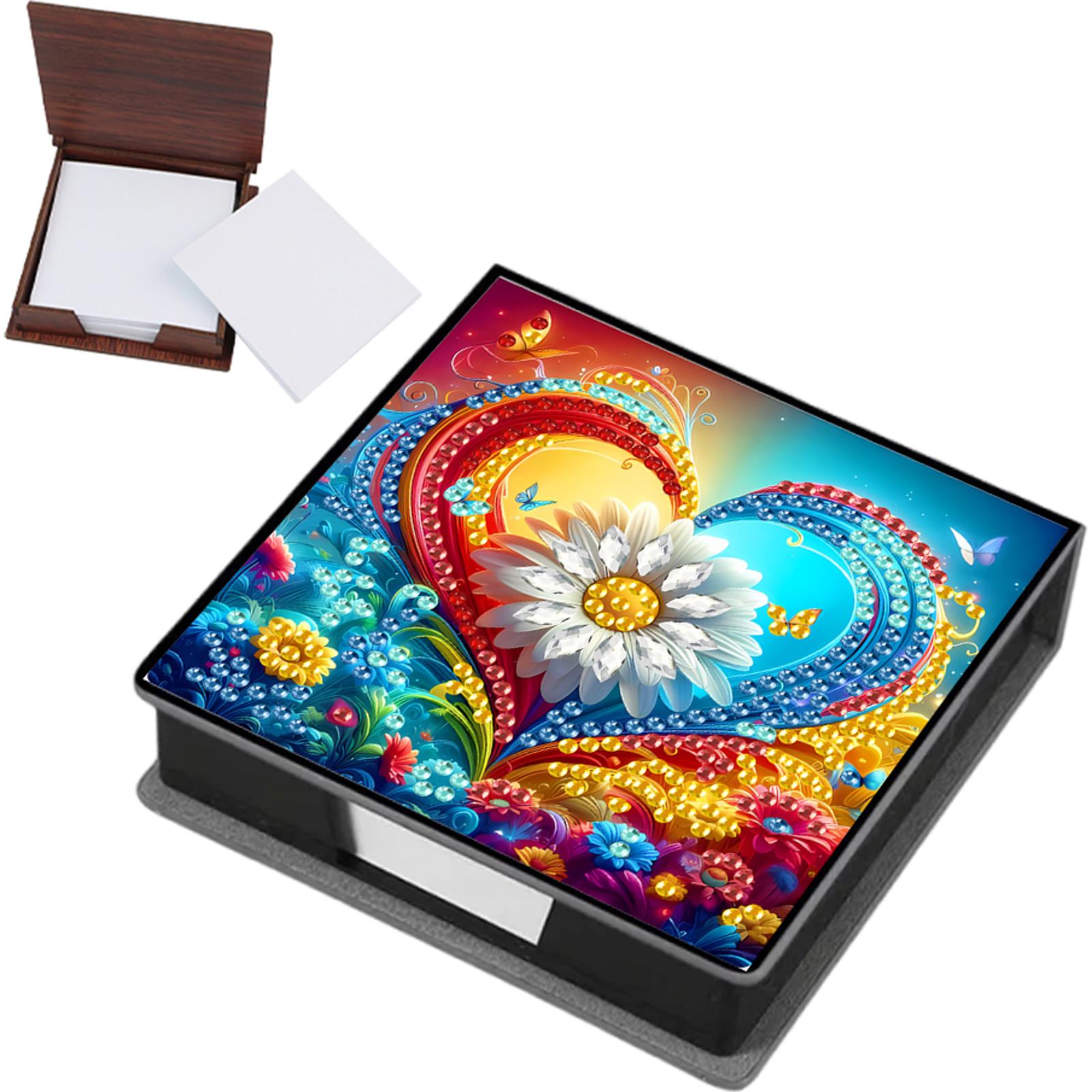 

PU 5D Diamond Painting Kit Note Box with 160 Sheets Diamond Art Notebook Box for Daily Record Or Gift