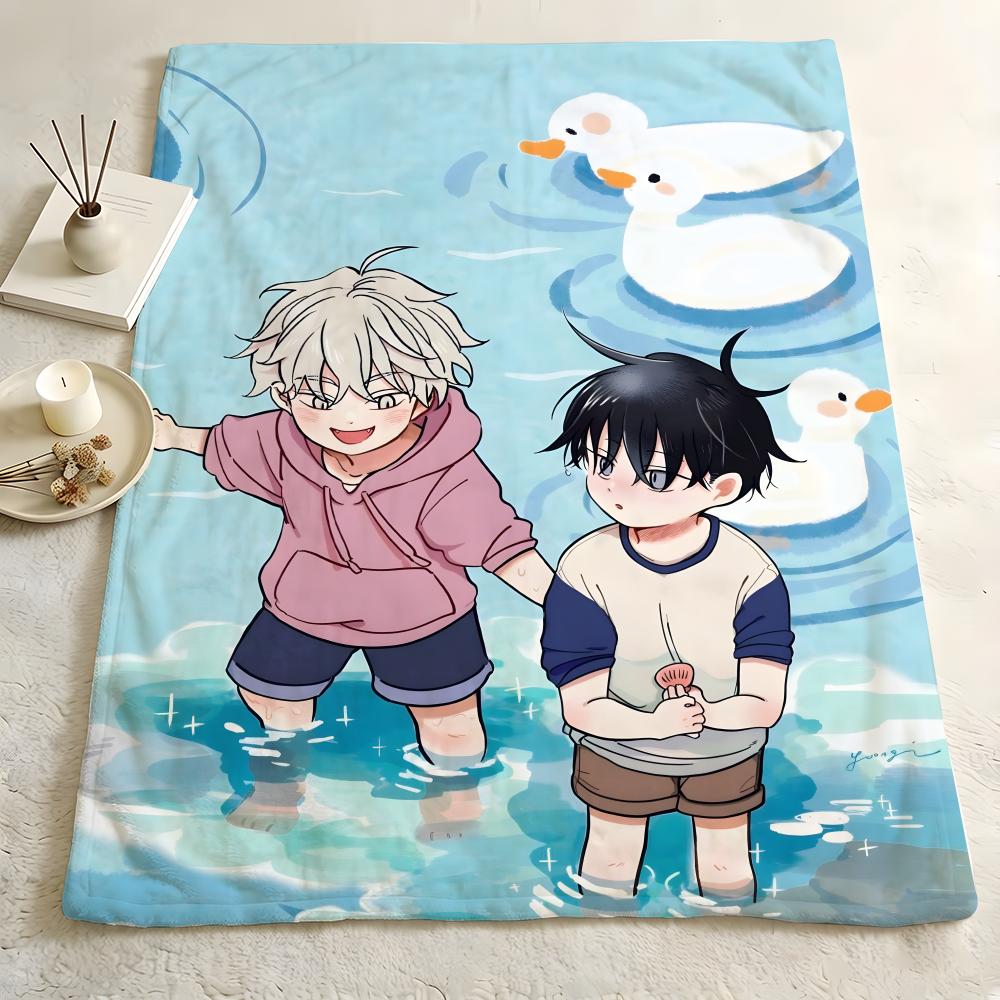 Manhwa L-Low T-Tide I-in T-Twilight Throw Flannel Blanket Skin Soft Suitable for Sofa Living Room Bed Travel and Gifts