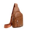 1PC Chest Small Backpack, Fashionable Sports Pu Crossbody Shoulder Bag, Earphone Hole, Large Capacity Men's Breast Bag.