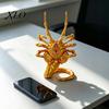 Gift for Sci-fi Fans 3D Printed Sci-Fi Horror Phone Holder, Novelty Stable Smartphone Stand, Shelf Decoration Compact Collectible Ornament Video Calls
