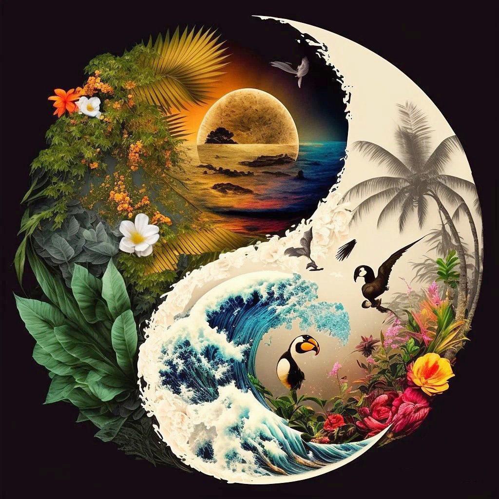 Diamond Painting Set Tai Chi Sunflower Full Square Round Mosaic Embroidery Yin Yang Landscape Home Decor