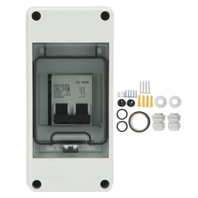 2P Miniature Circuit Breaker 16A IP65 Waterproof DC Disconnect Switch for Solar Photovoltaic System 1000V