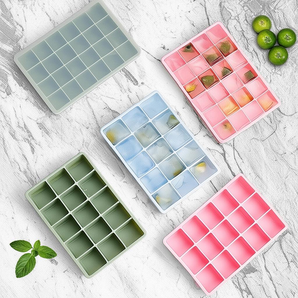 15 Grids Silicone Ice Grid Ice Mold Food Grade Ice Making Silicone Mold Ice Cube Tray Quick-frozen Ice Cube Mold