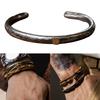 Vintage Engraved Pattern Open Bangle Bracelet Tribal Animal Symbol Wristband Alloy Wrist Jewelry Accessory