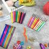 100pcs Crochet Hooks Set in Case Ergonomic Soft Grip Handles Weave Yarn Knitting Needles Kit and Crochet Needle Accessories Crochet Kit Complete