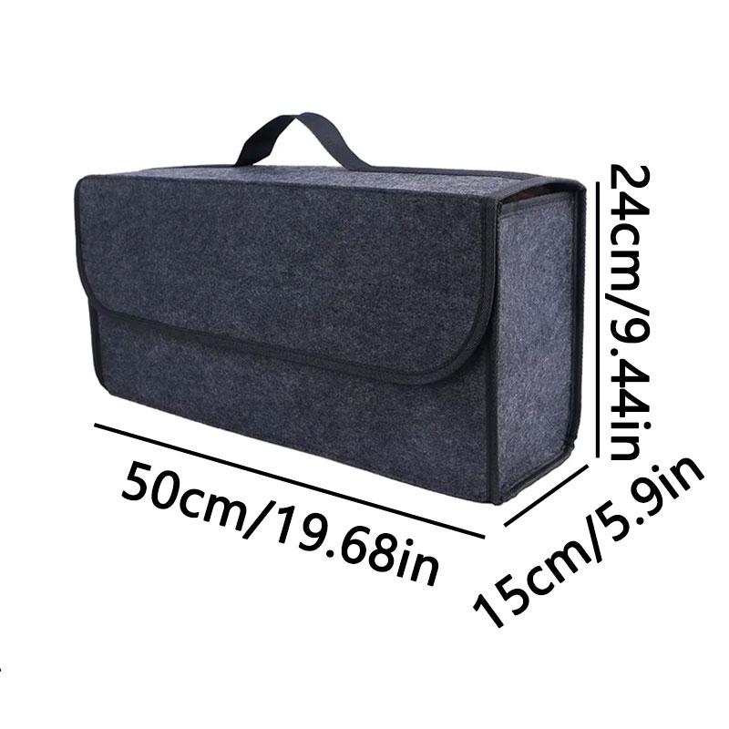 Felt Big Anti Slip Compartment Boot Storage Organizer Tool Car Trunk Organizer Soft Felt Household Storage Box 50x24x15cm