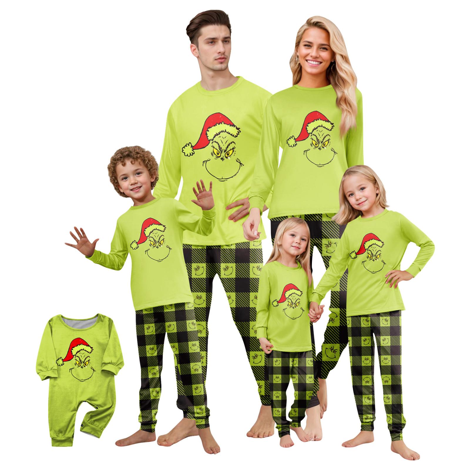 

Рождественский принт милый семейный комплект пижамы, домашняя одежда, семейный комплект топ с длинным рукавом и штаны комплект