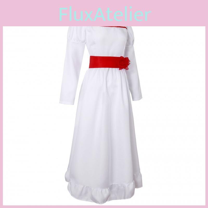 White Cotton Annabelle Cosplay Dress For Women Scary Halloween Costume Perfect For Stage Use