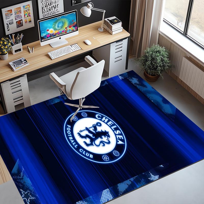 Football Club F.C Pattern Rug, Indoor/Outdoor Mat, for Picnic, Gameroom, Bedroom, Office, Living Room, Home Decor Carpet, Birthday Gift