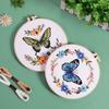 Butterfly Floral Embroidery Kits Embroidery Set with Thread and Needle Embroidery Starter Kits Crosses Stitching Set